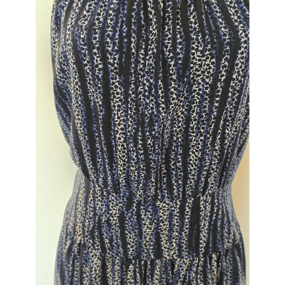 Michael Kors Womens Side Zip Smocked Scoop Neck Short Dress Black Size 2 - Picture 4 of 7